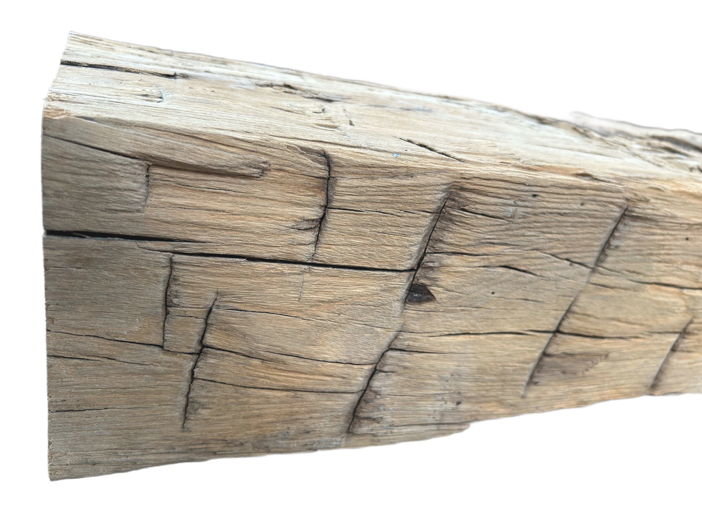6 X 7 1/2 X 51 -Hand Hewn Mantel - Barn Wood 3072