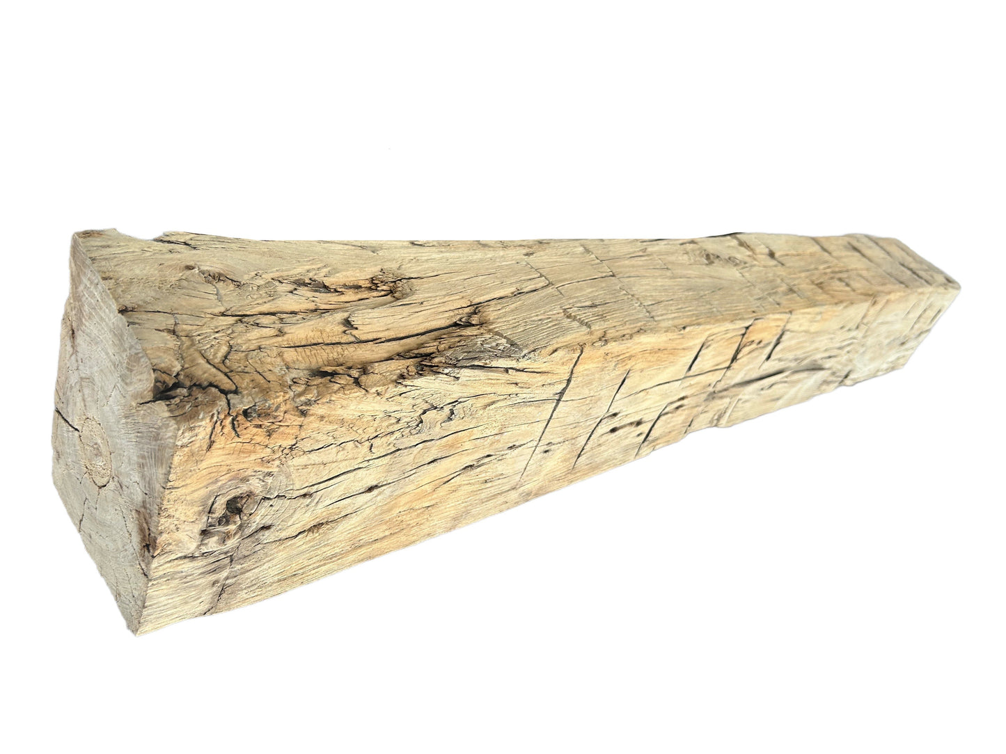 6 X 7 1/2 X 51 -Hand Hewn Mantel - Barn Wood 3072