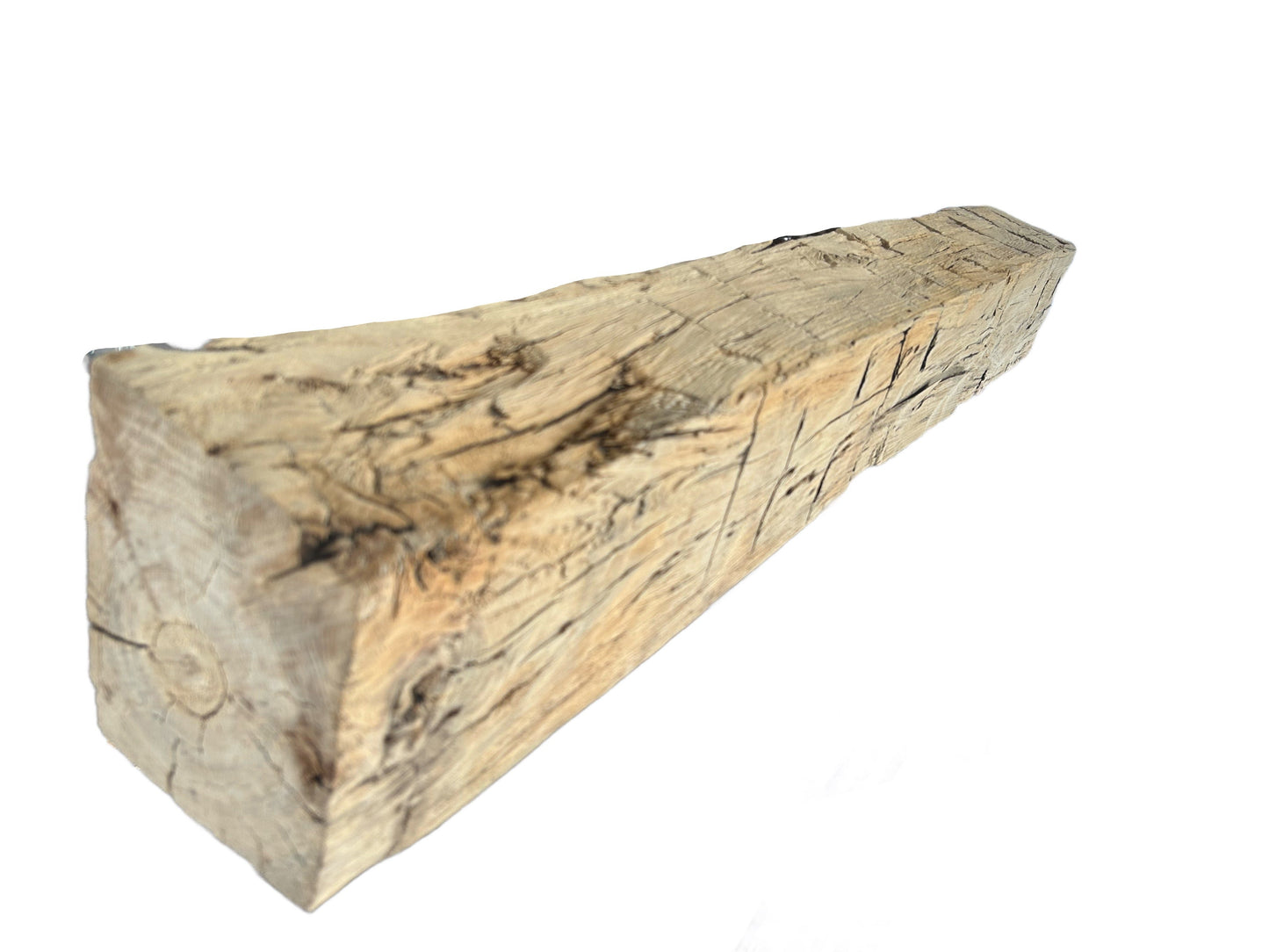 6 X 7 1/2 X 51 -Hand Hewn Mantel - Barn Wood 3072