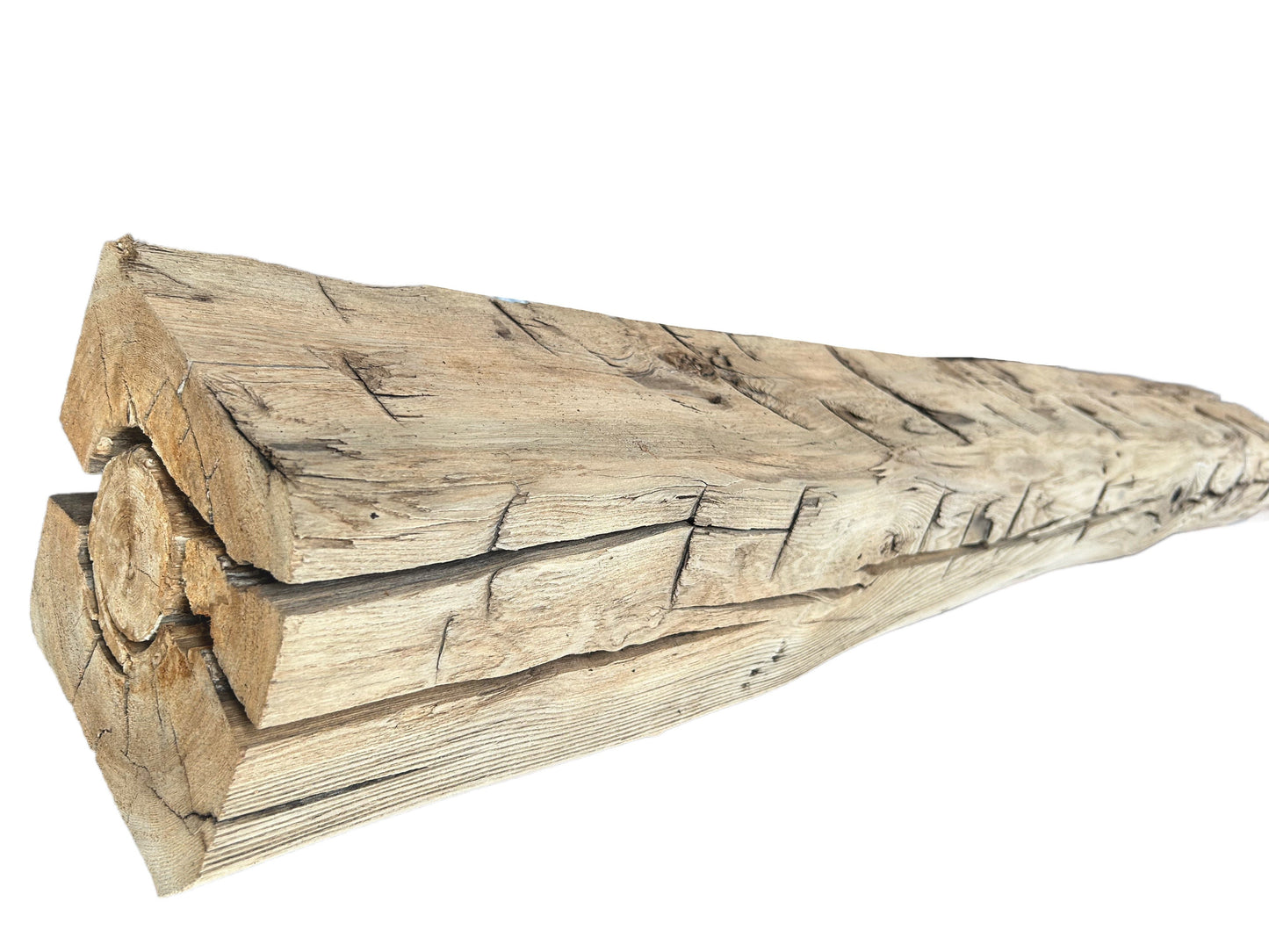 8 12 X 8 X 71 -Hand Hewn Mantel - Barn Wood 3074