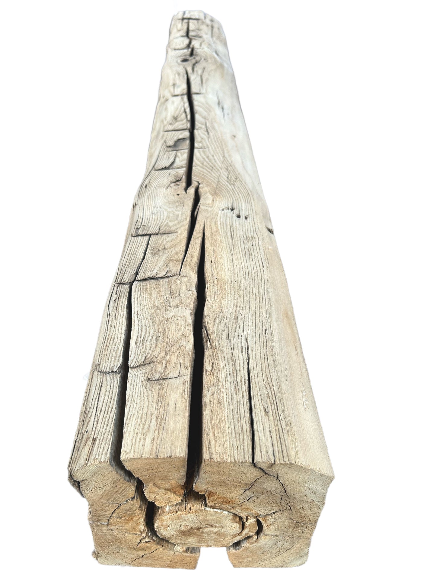 8 12 X 8 X 71 -Hand Hewn Mantel - Barn Wood 3074