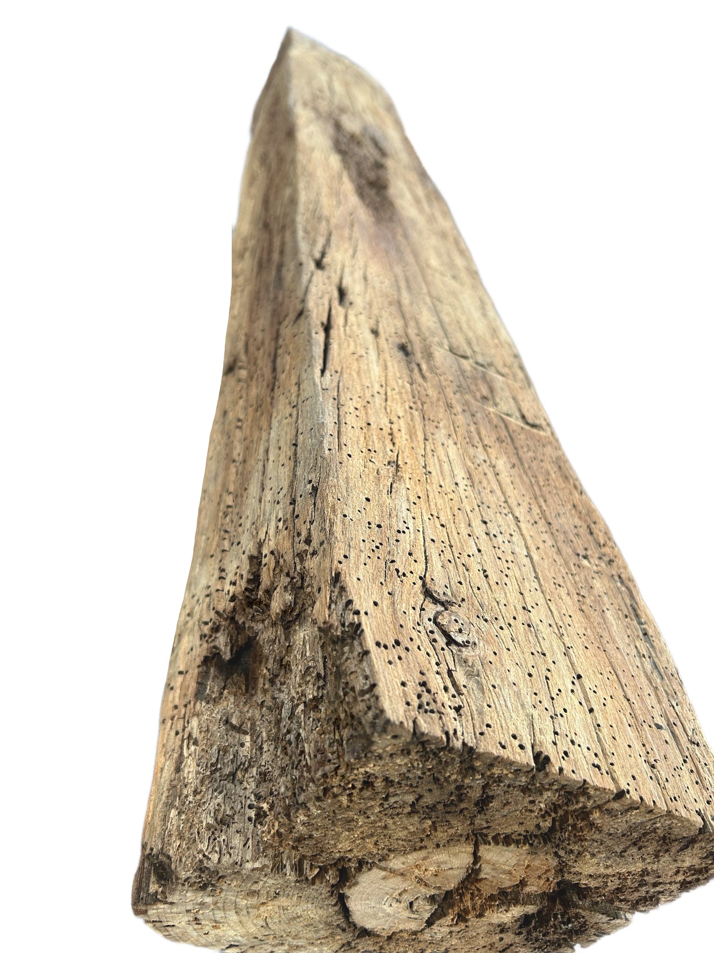 7 X 7 X 52 -Hand Hewn Mantel - Barn Wood 3075