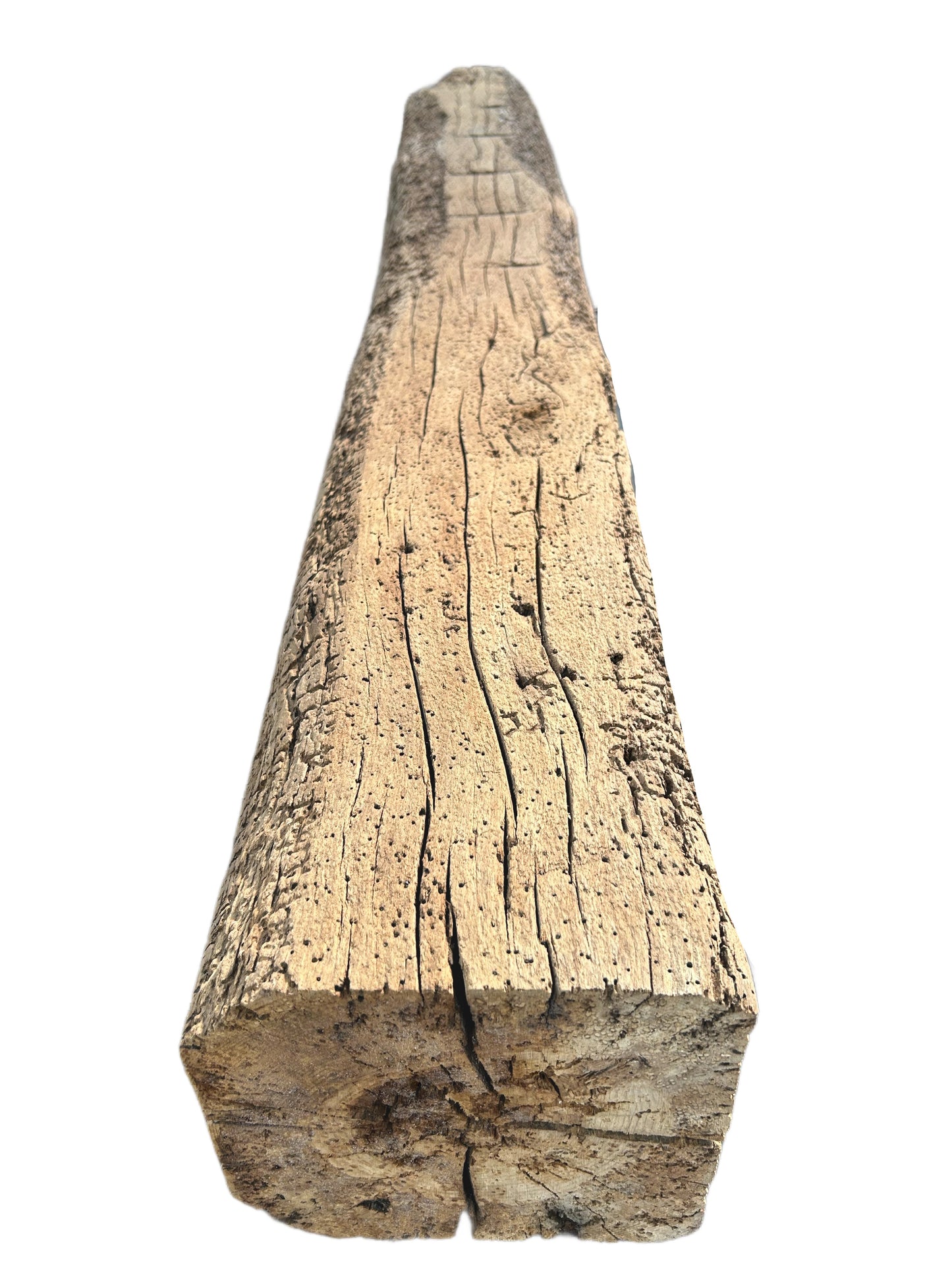 7 X 7 X 86 -Hand Hewn Mantel - Barn Wood 3076