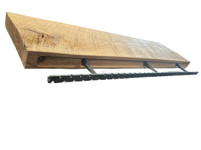 Circle Sawn Floating Shelves "60" Inch with Bracket Mounts