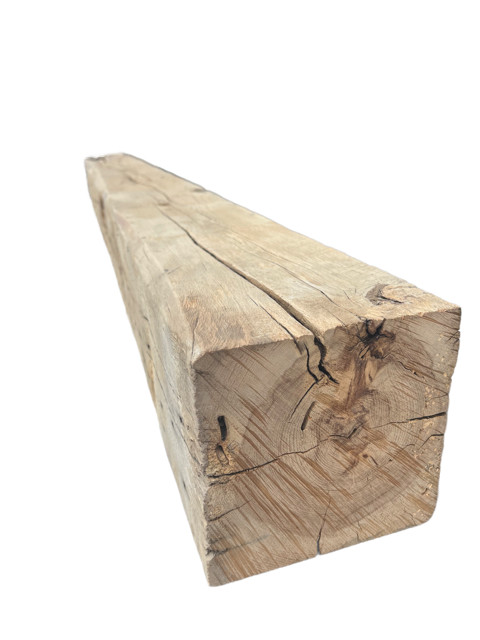 8 " x 8" x 98 "  Natural Weathered Reclaimed Wood Mantel /  Barn Wood