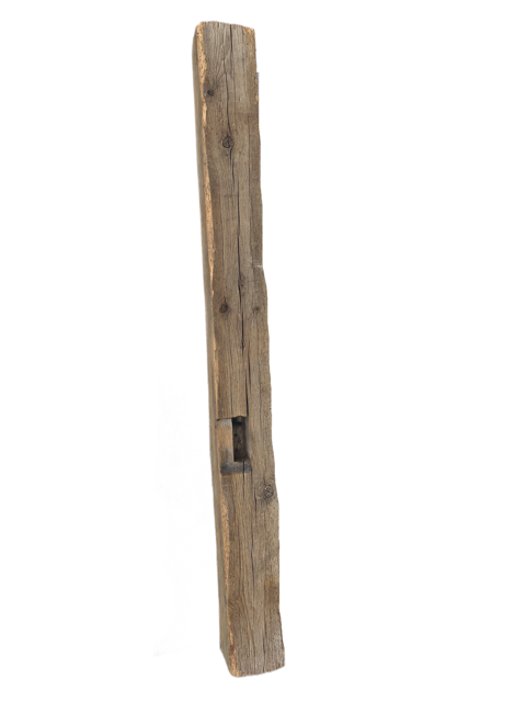 7 1/2 " x 7 1/2 " x 84 1/4 " Natural Stained Reclaimed Wood Mantel / Barn Wood4041