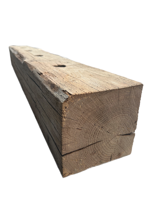 7 7/8 " x 8" x 69 " Natural Sanded Reclaimed Wood Mantel / Barn Wood
