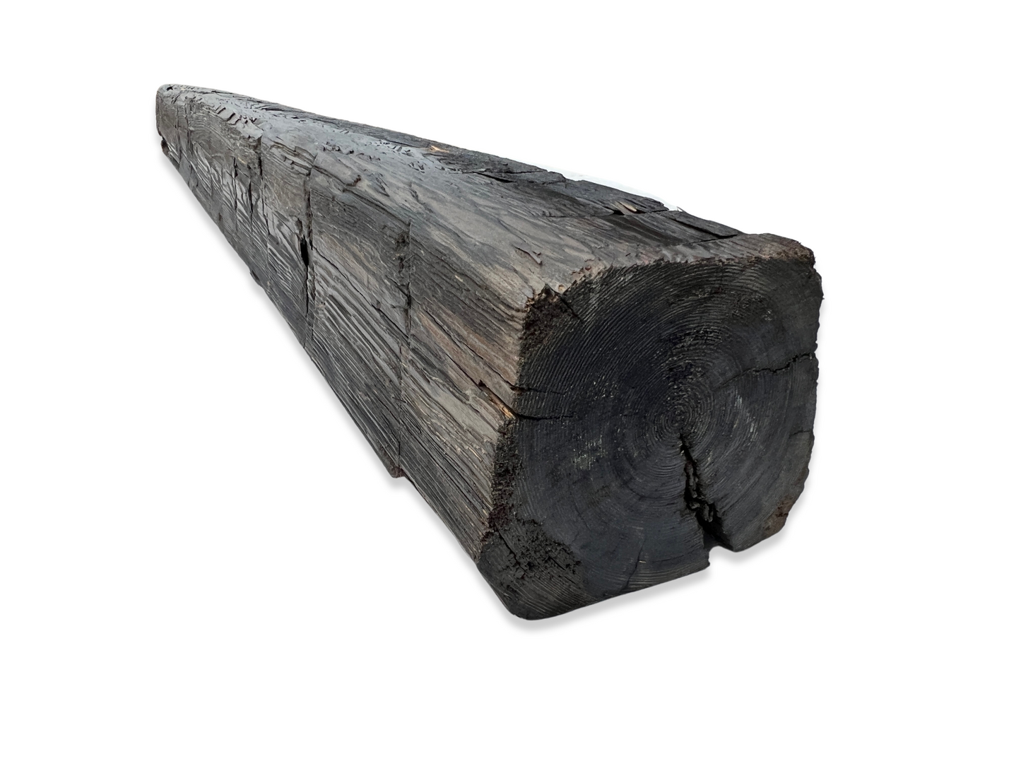 5.5" x 6" x 60" Hand Hewn Reclaimed Wood Mantel Barn Wood A823