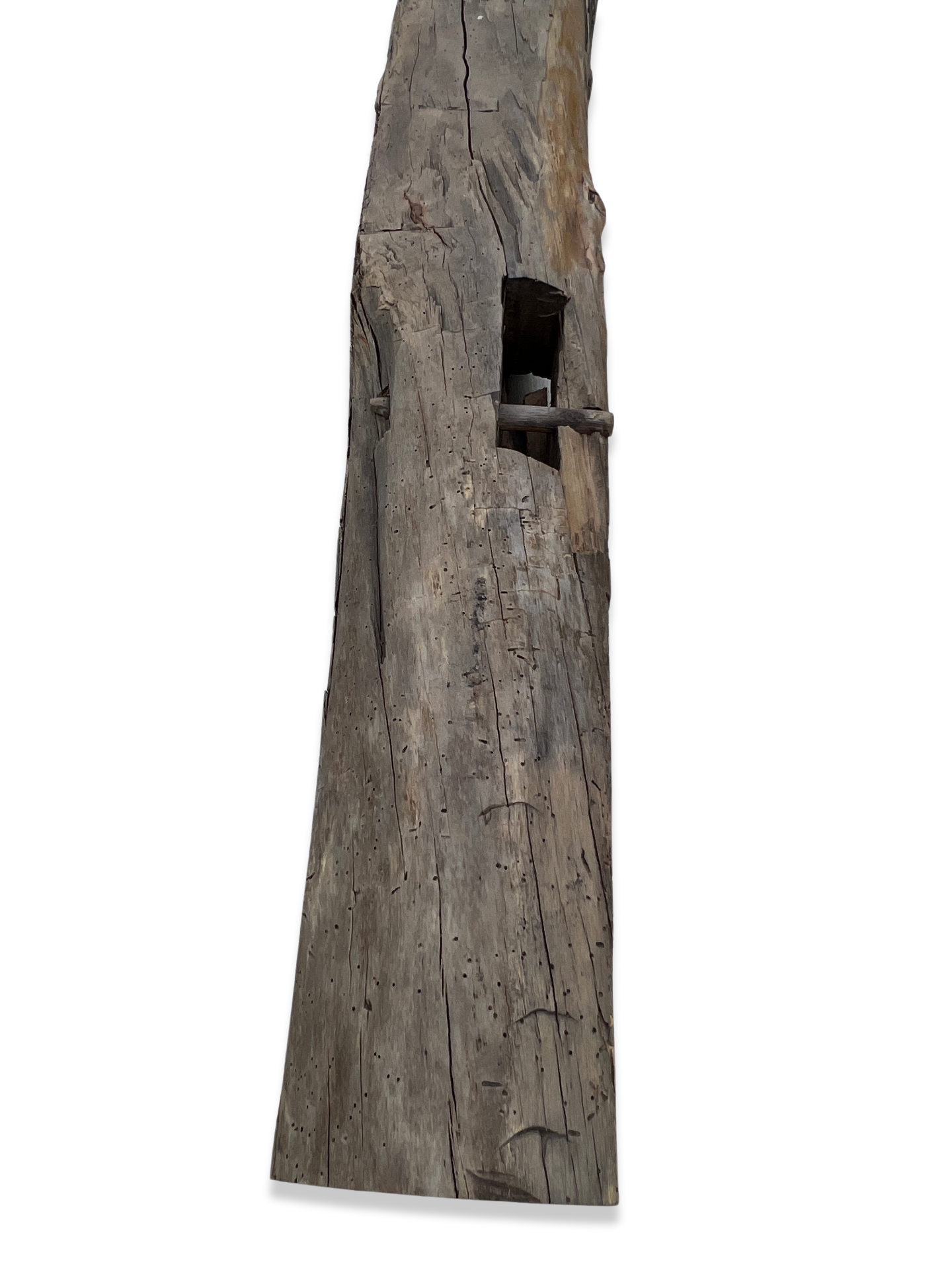 8" x 8.5" x 60" Hand Hewn Reclaimed Wood Mantel Barn Wood
