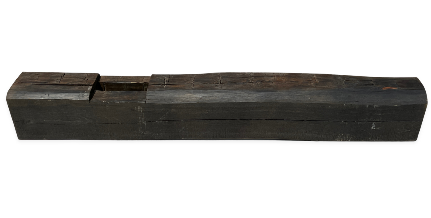 7" x 8" x 60" Hand Hewn Reclaimed Wood Mantel Barn Wood