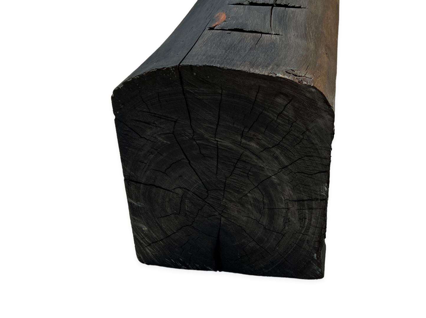 7" x 8" x 60" Hand Hewn Reclaimed Wood Mantel Barn Wood
