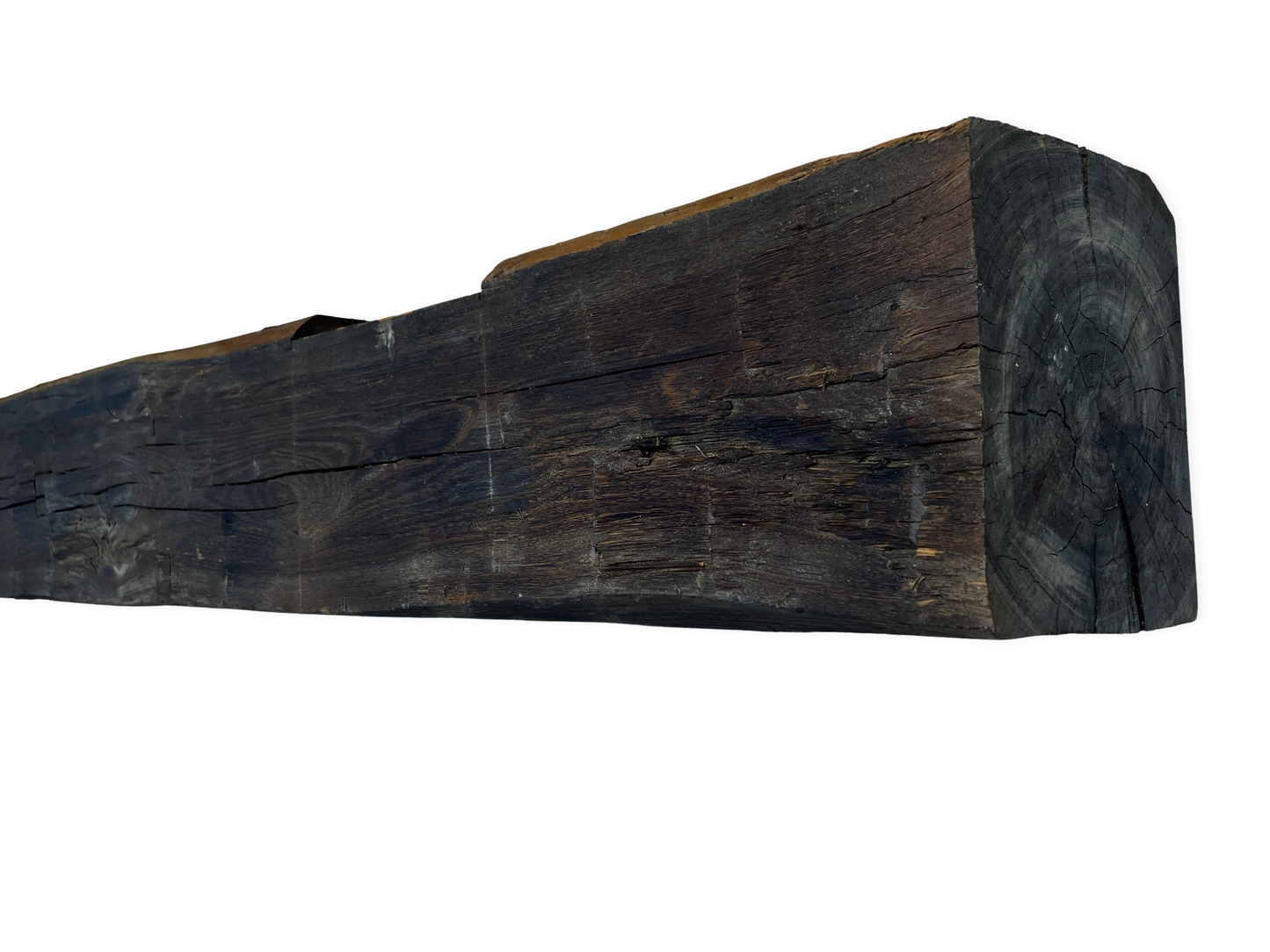 7" x 8" x 60" Hand Hewn Reclaimed Wood Mantel Barn Wood