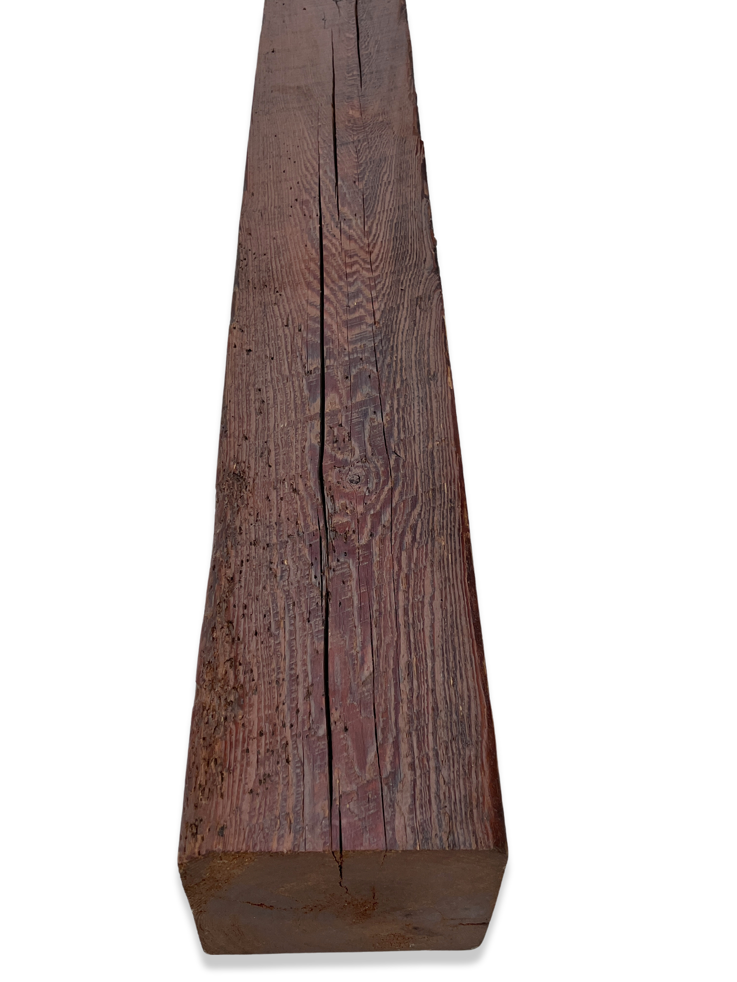 7.75" x 8" x 60.25" Circle Sawn Reclaimed Wood Mantel - Barn Wood