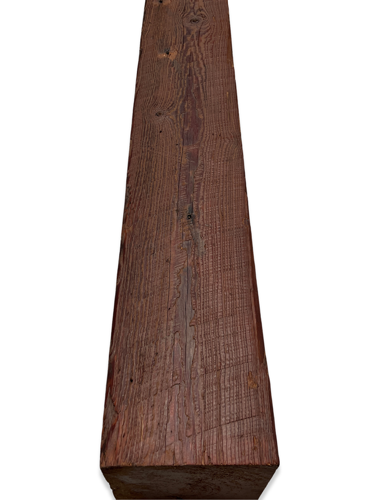 7.75" x 8" x 60.25" Circle Sawn Reclaimed Wood Mantel - Barn Wood
