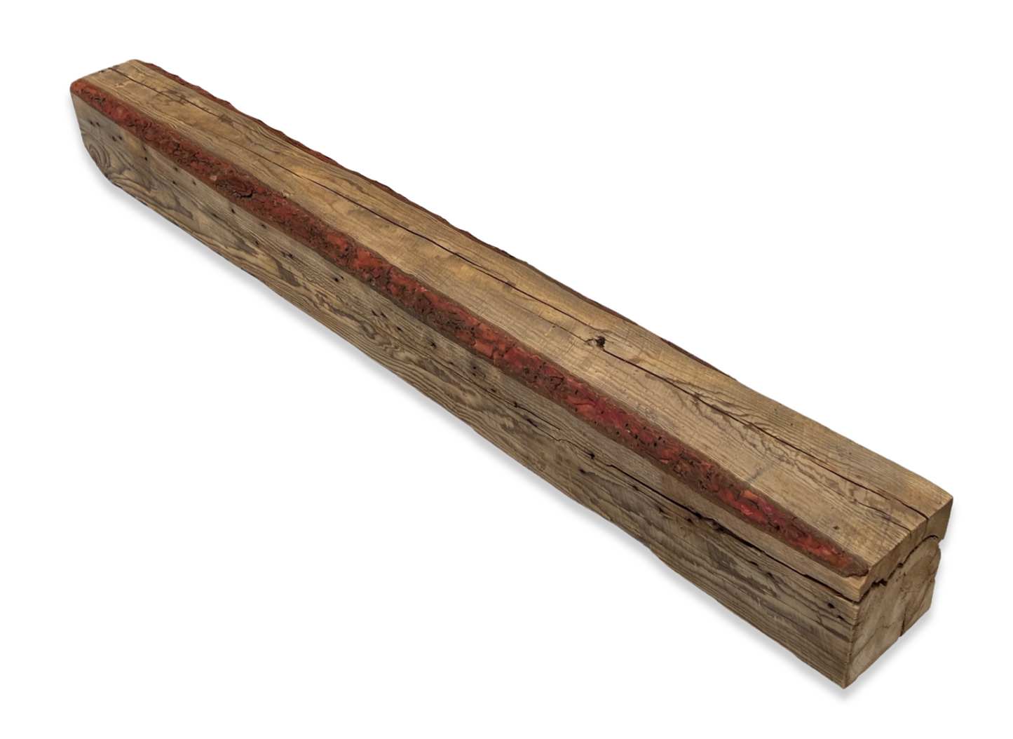 6" x 6" x 60" Barn Wood Circle Sawn Reclaimed Wood Mantels S232
