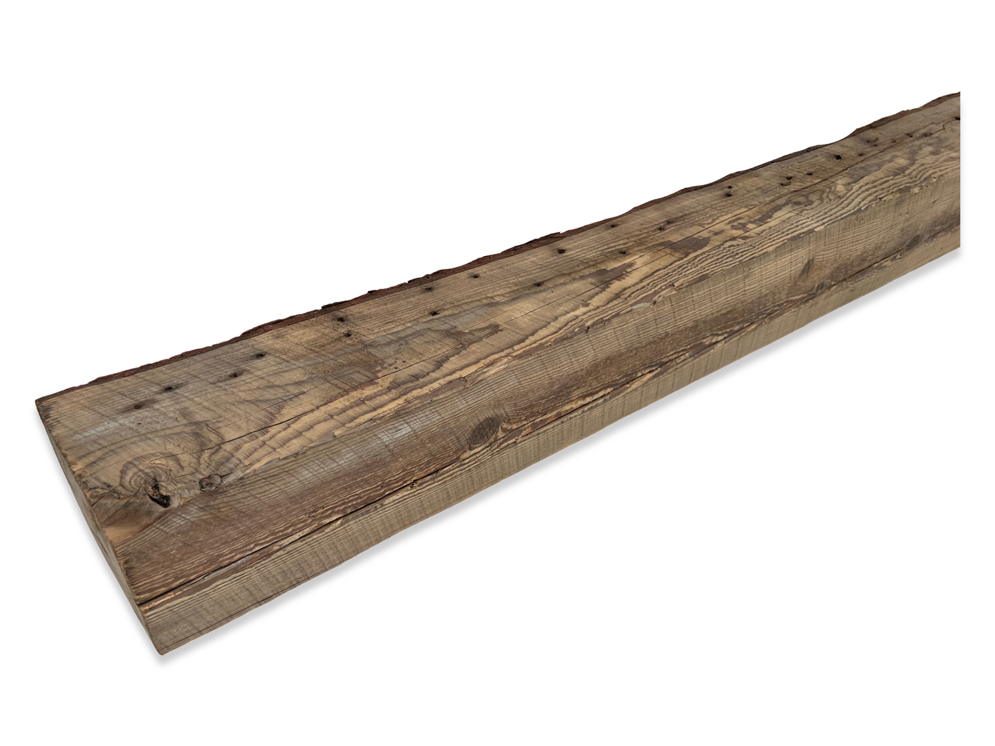 6" x 6" x 60" Barn Wood Circle Sawn Reclaimed Wood Mantels S232