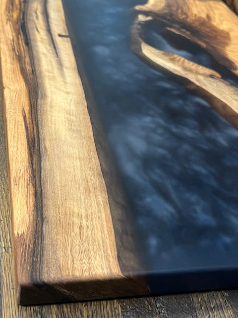 Custom Epoxy Wood Charcuterie Board Blue / Stained Wood