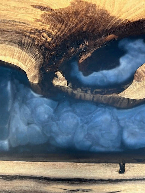 Custom Epoxy Wood Charcuterie Board Blue / Stained Wood