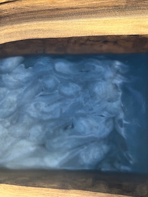 Custom Epoxy Wood Charcuterie Board Blue / Stained Wood