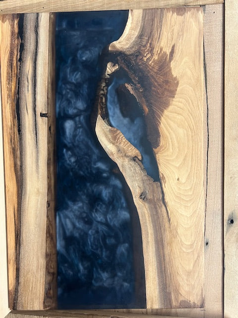 Custom Epoxy Wood Charcuterie Board Blue / Stained Wood