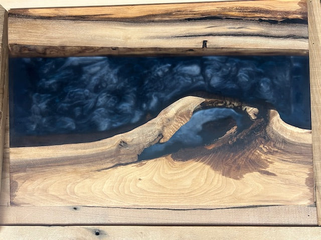 Custom Epoxy Wood Charcuterie Board Blue / Stained Wood