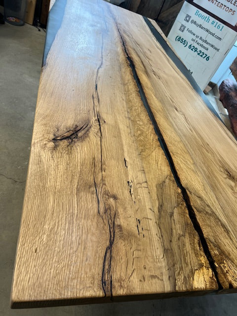 Silvery-Sage Epoxy White Oak River Table