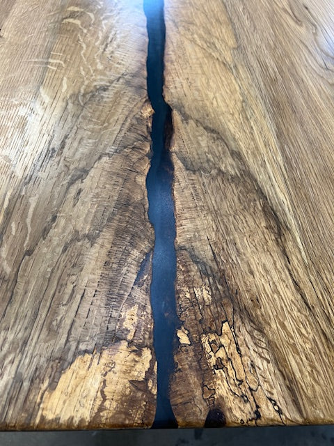 Silvery-Sage Epoxy White Oak River Table