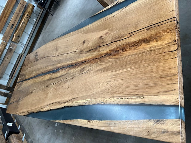 Silvery-Sage Epoxy White Oak River Table
