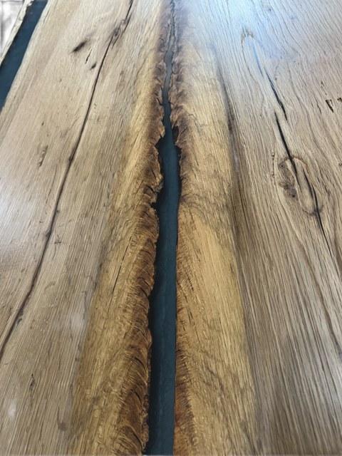 Silvery-Sage Epoxy White Oak River Table