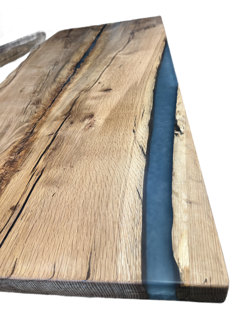 Silvery-Sage Epoxy White Oak River Table