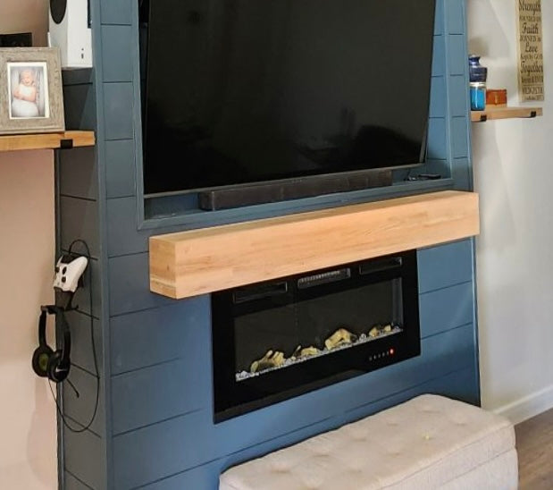 8x8x60 Reclaimed Cargo Board - New Mile Oak Mantel