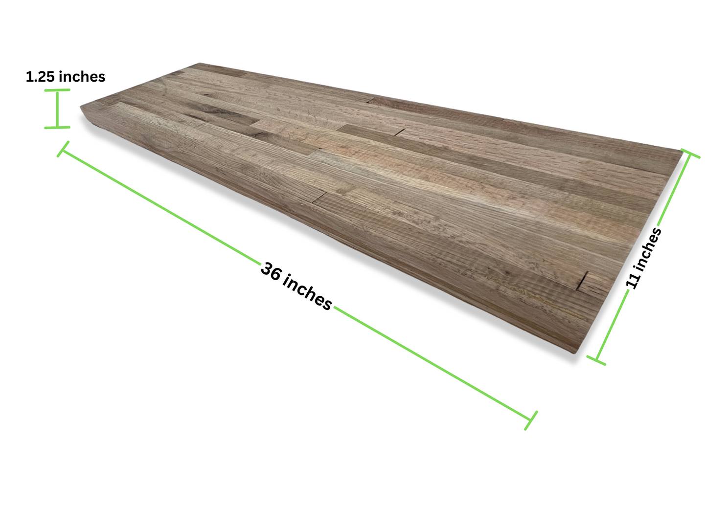 New Mile Oak Reclaimed Cargo Board Flooring Butcher Block Style Shelves