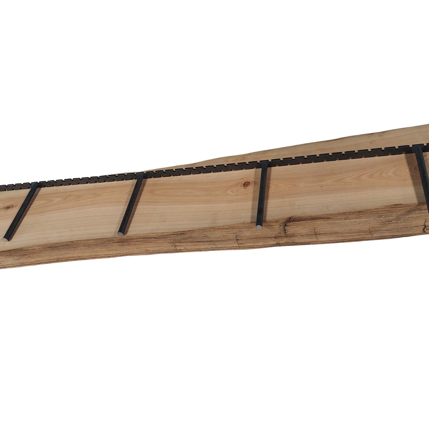 Hand Hewn Beam Shelf - With Heavy Duty Flush Mount (no gap) Floating Bracket - Free Shipping