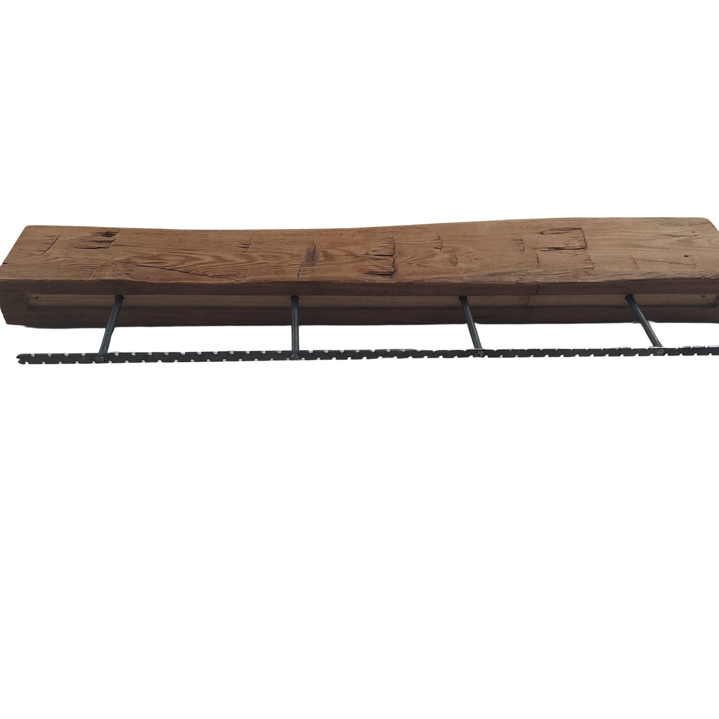 Hand Hewn Beam Shelf - With Heavy Duty Flush Mount (no gap) Floating Bracket - Free Shipping