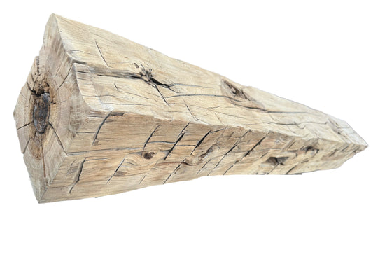 7 1/2 X 8 X 64 3/4  -Hand Hewn Mantel - Barn Wood 3068