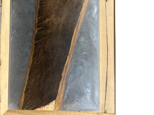 Custom Epoxy Wood Charcuterie Board Grey / Gold / Stained Wood