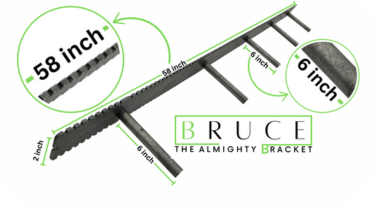 Bruce 2.0: The Almighty Bracket for Floating Mantels 2.5" to 10" Thick 60"-72" Long